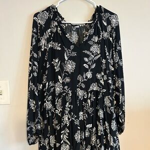 Black and White Floral Dress